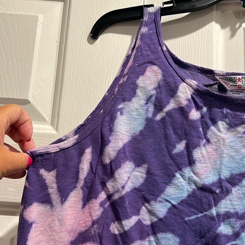 Hard Tail Pink, Purple & Blue Tie Dye Tank, Size Medium - Picture 2 of 6